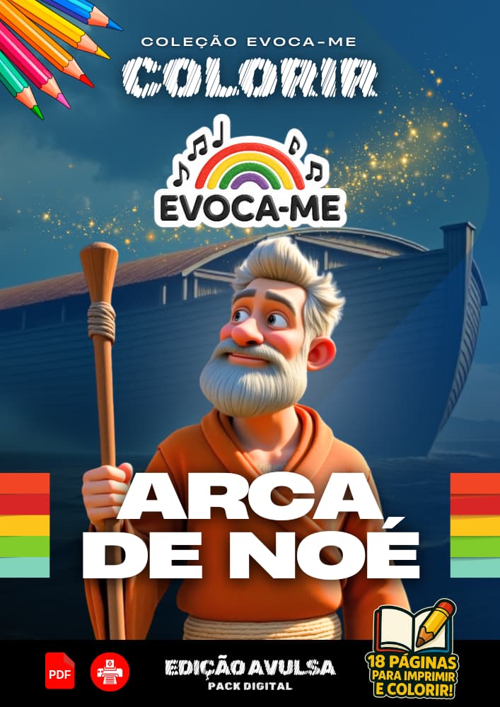 Pack Avulso – ARCA DE NOÉ (18 desenhos)