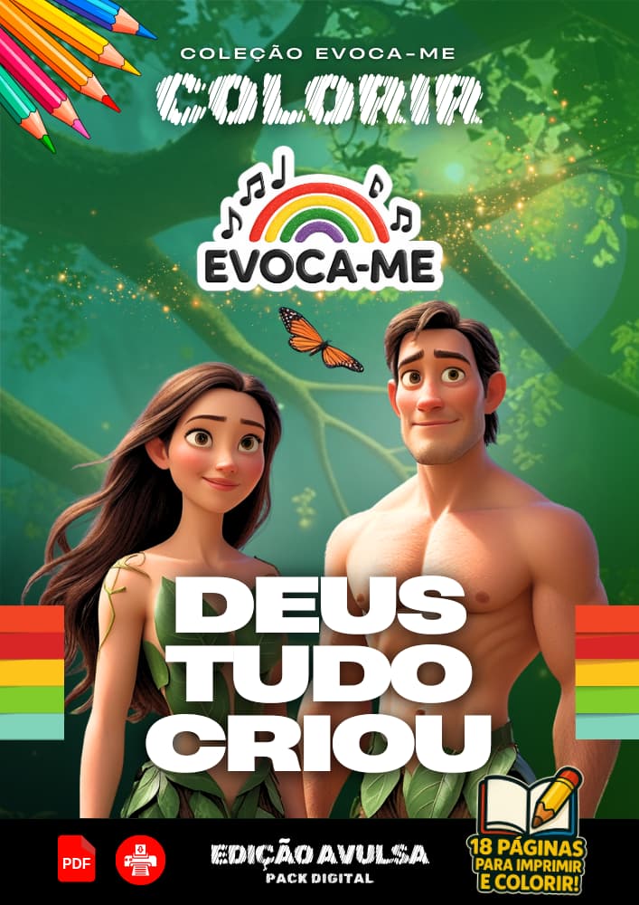 Pack Avulso – DEUS TUDO CRIOU (18 desenhos)