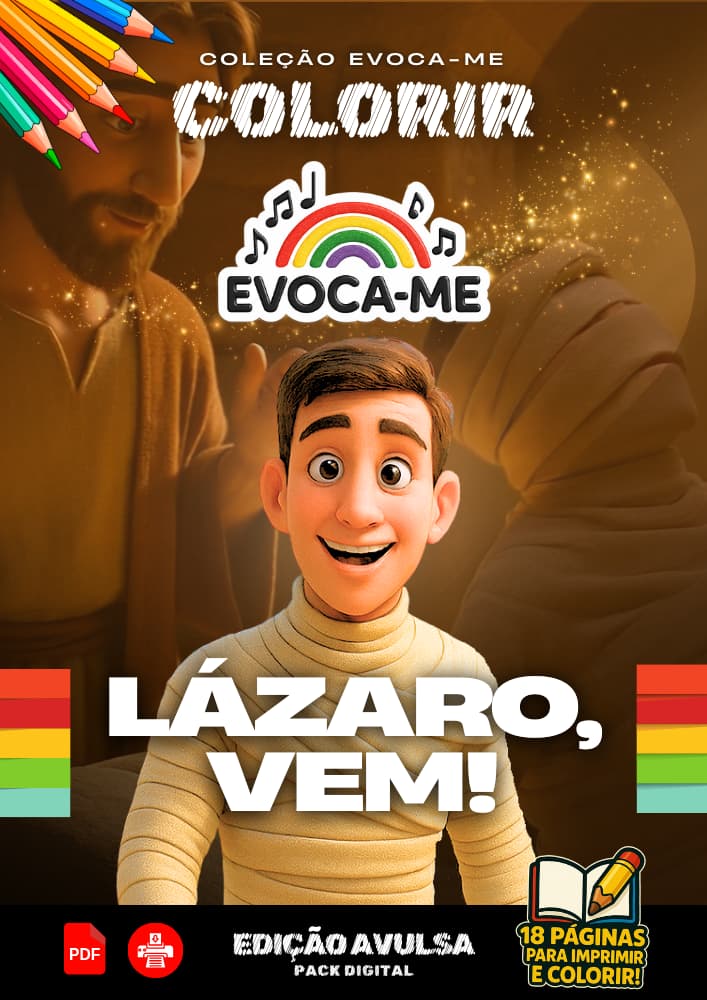 Pack Avulso – LÁZARO, VEM! (18 desenhos)