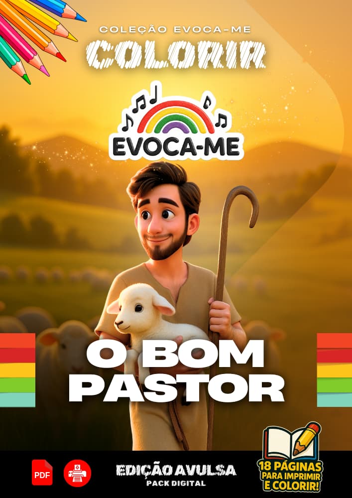 Pack Avulso – O BOM PASTOR (18 desenhos)